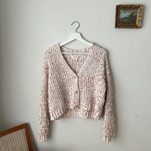 Jessica Simpson Confetti Knit Cropped Cardigan